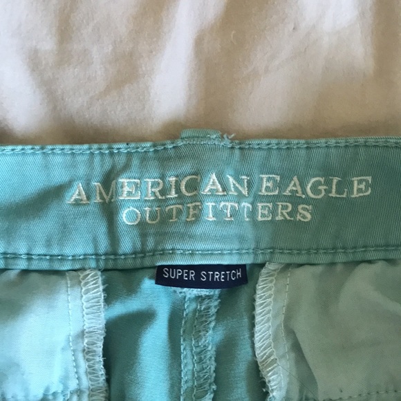 American Eagle Chino Midi Shorts in Turquoise - Picture 5 of 6